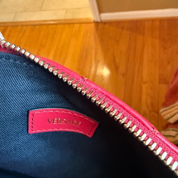 Versace Quilted Red Leather Clutch - Picture 3 of 9